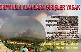 Ormanlara İzinsiz girişler yasaklandı