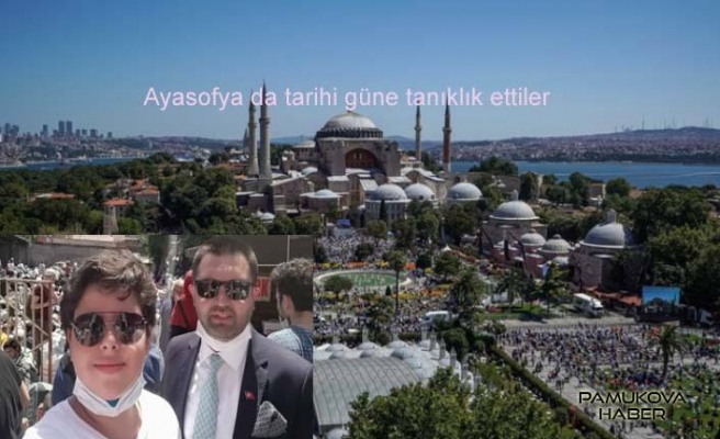 Ayasofya da namaz kılmak için binlerce kişi İstanbul’a gitti.