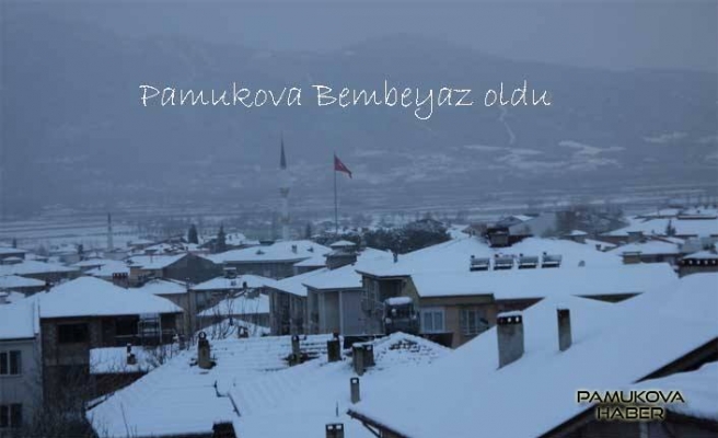 Pamukova’ya Doya Doya kar yağdı.