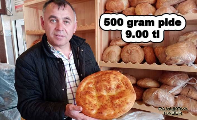 Pamukova’da 500 gram pide 9.00 tl oldu.