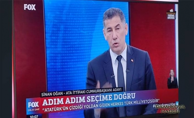 Pehlivanoğlu: Bugun Fox TV ye çıkan Sinan Oğan’ı kaleme aldı.