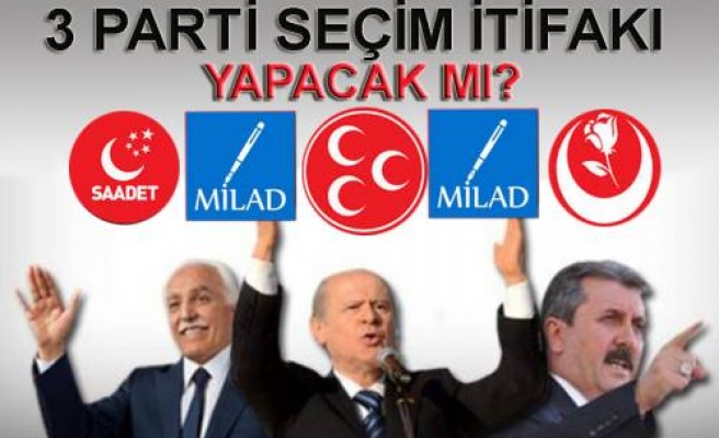 3 Parti seçim ittifakı yaptı MHP ile görüşmeler sürüyor.