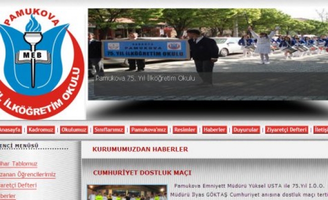 75. Yıl İlk Öğretim Okulu internet sitesi yayında