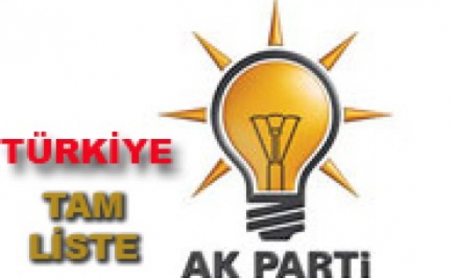 AK Parti milletvekilleri listesi - TAM LİSTE