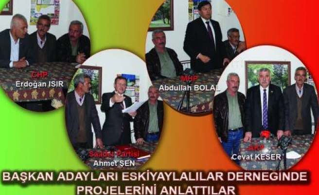 Eskiyaylalılar Derneği Belediye Başkan adaylarını ağırladı.