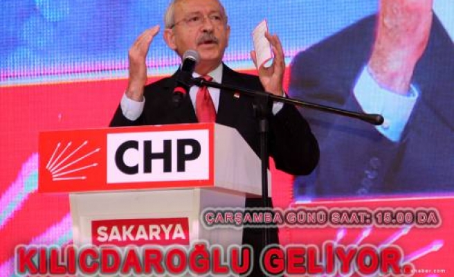 Kemal Kılıçdaroğlu Sakarya ya geliyor.