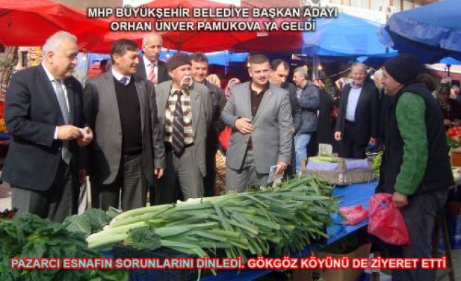 MHP Büyükşehir Belediye Başkan adayı Pamukova ya geldi.