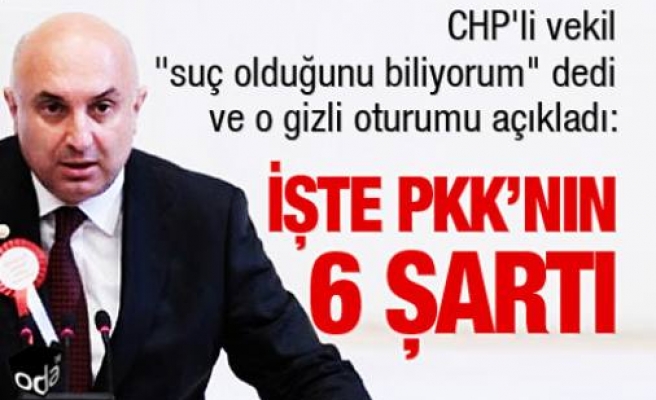 Özkoç, PKK'nın 6 maddelik 'çözüm süreci' şartlarını açıkladı
