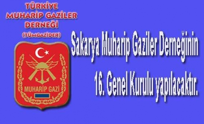 Türkiye Muharip Gaziler Derneğinden Duyuru…!