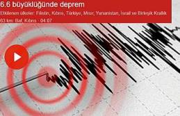 Akdeniz açıklarında 6.6 büyüklüğünde deprem