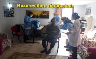 Huzurevlerinde kalanlar ile 90 yaş üstüne aşılama başladı